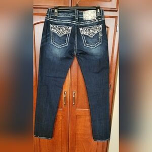 MISS ME women's blue denim jeans size 27"×31" exclusive design for buckle.com
